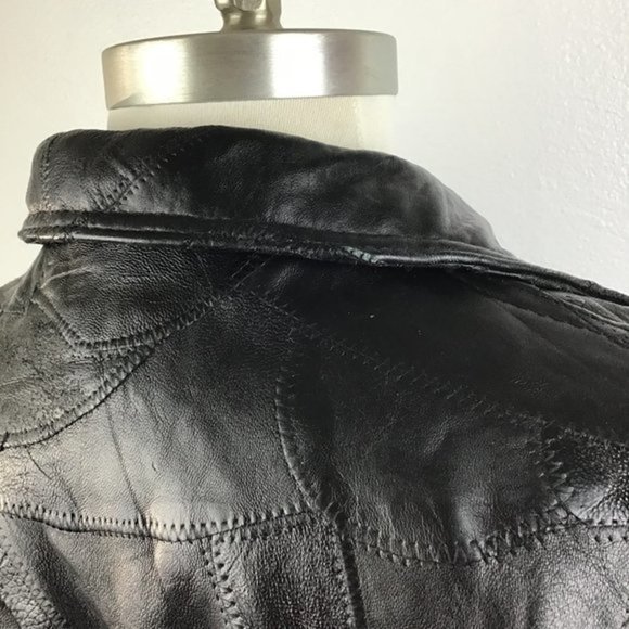 Italian Stone Design Genuine Leather Jacket Sz XL - Picture 7 of 15